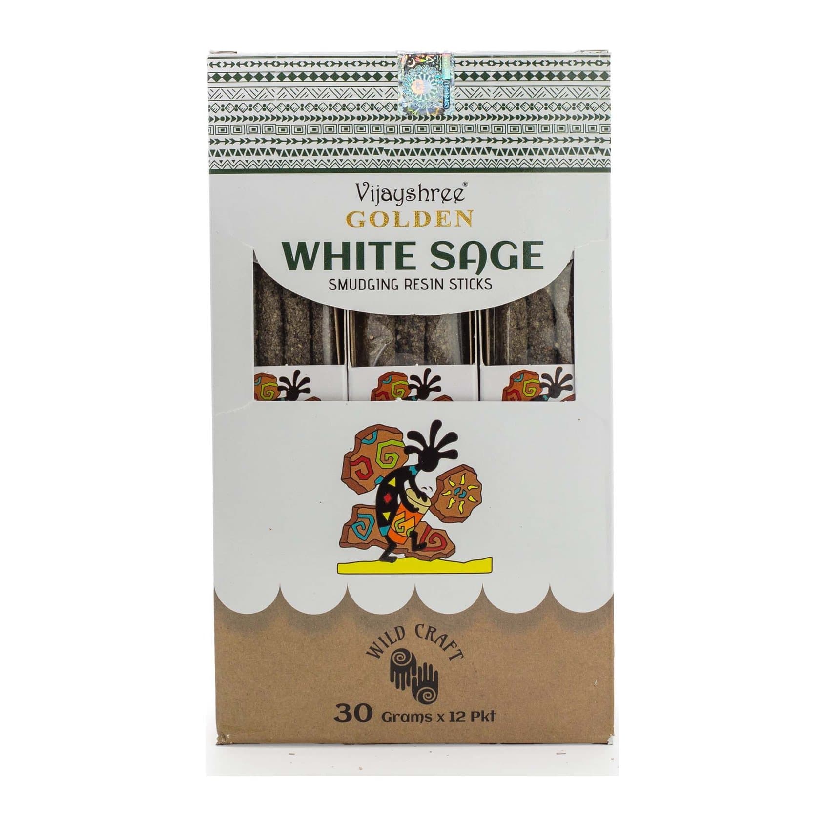 Pack of 2 white sage smudging resin sticks, solid and natural looking