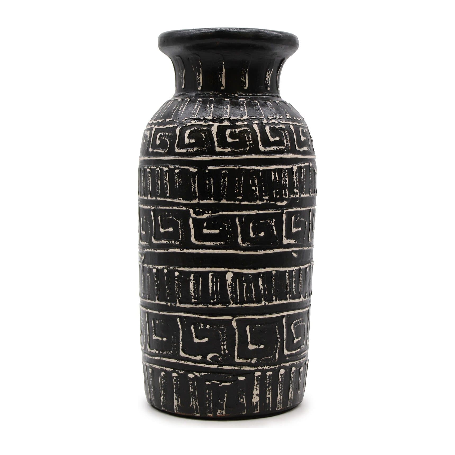 Tall straight terracotta vase from Lombok