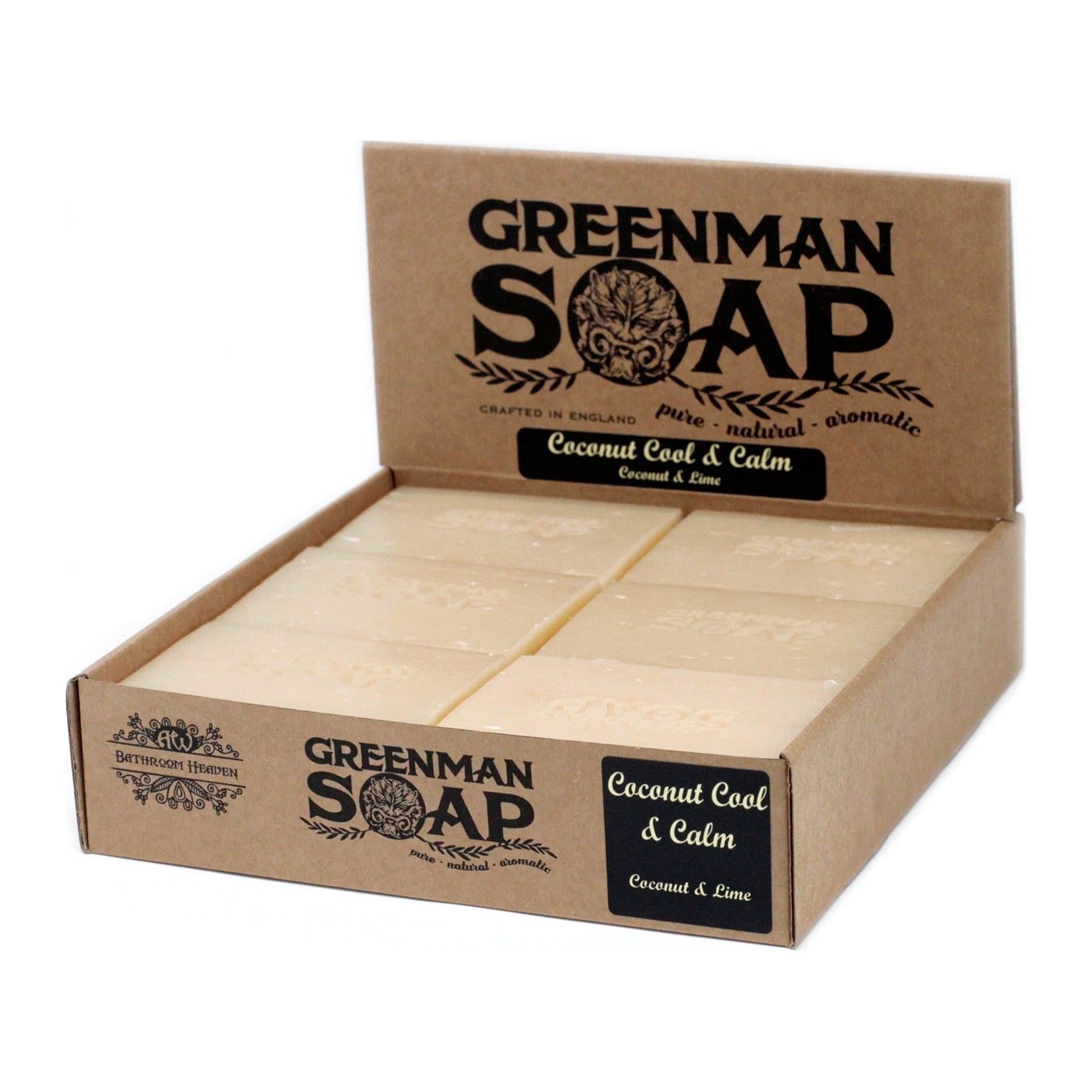 Greenman coconut and lime soap slices in waxed paper