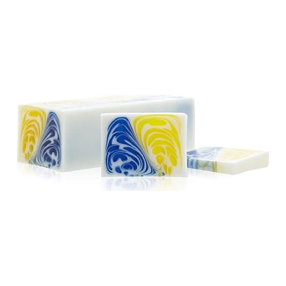 Two jasmine and green tea handcrafted soap slices, pack of 2
