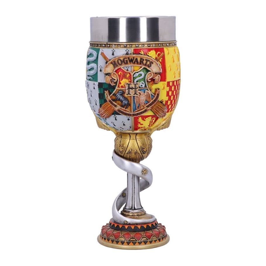 Golden Snitch Quidditch collectable goblet with the Hogwarts crest on the front
