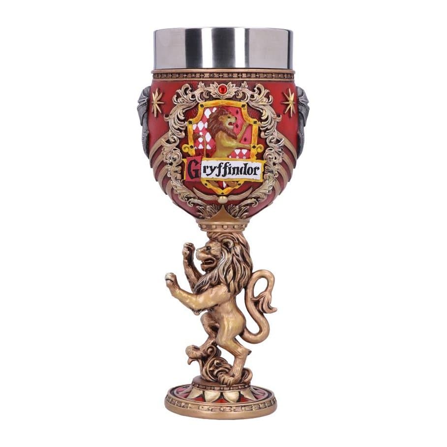 Harry Potter Gryffindor collectable goblet with a lion crest in red and gold