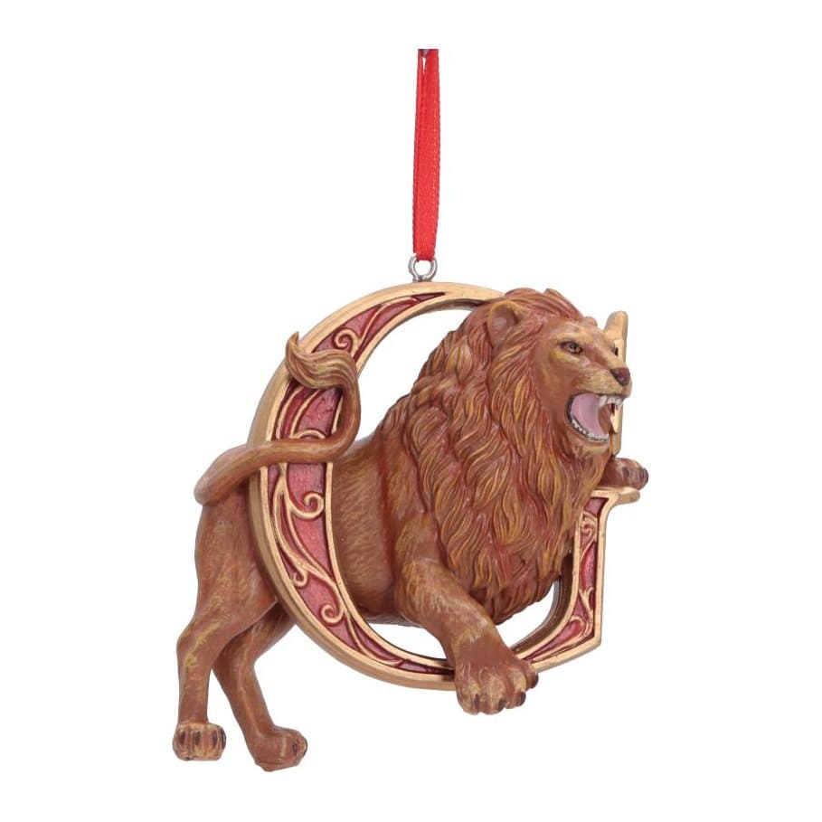Harry Potter Gryffindor mascot hanging ornament with red and gold letter G and lion