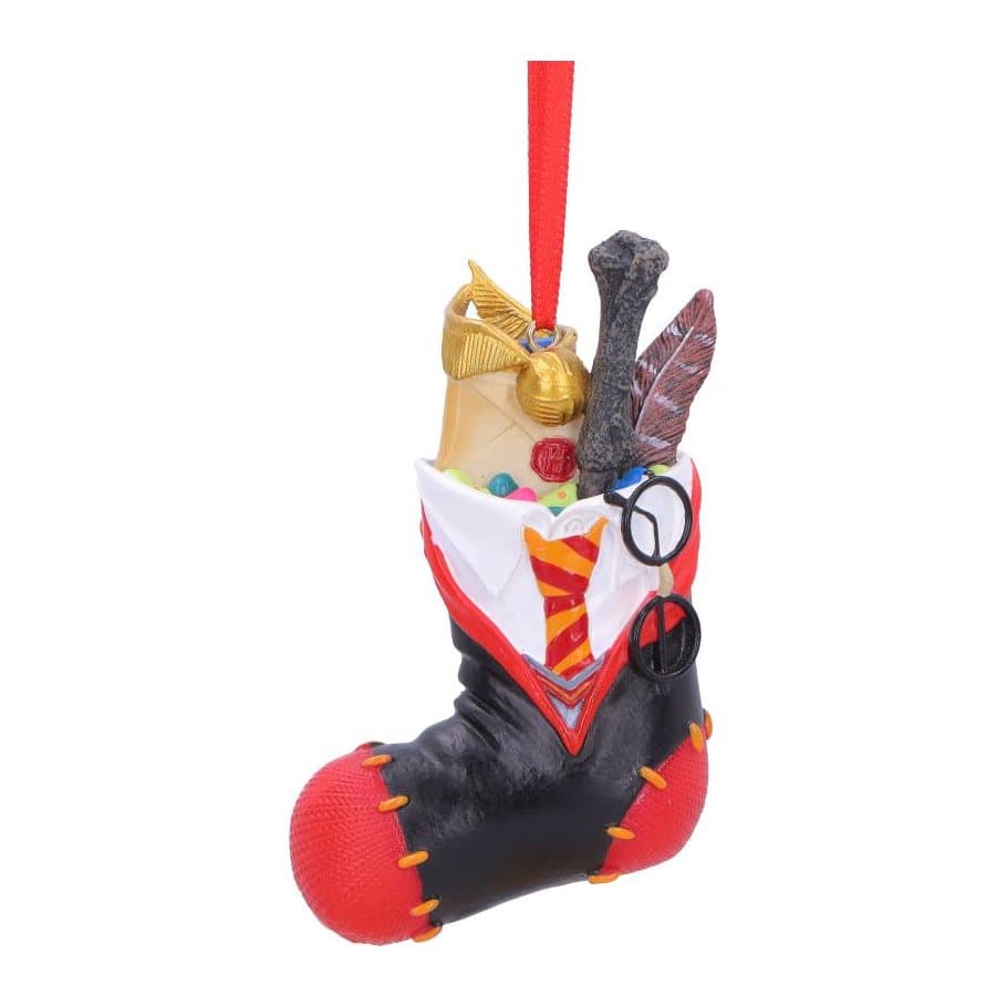 Harry Potter stocking ornament with a wand, Golden Snitch and glasses