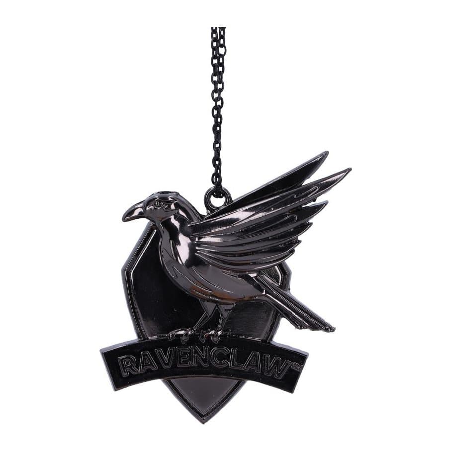 Silver metal Harry Potter crest hanging ornament with a 3D crest design