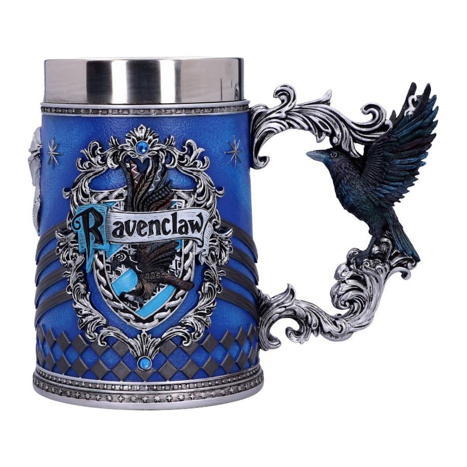 Harry Potter Ravenclaw tankard in blue and bronze with an eagle crest