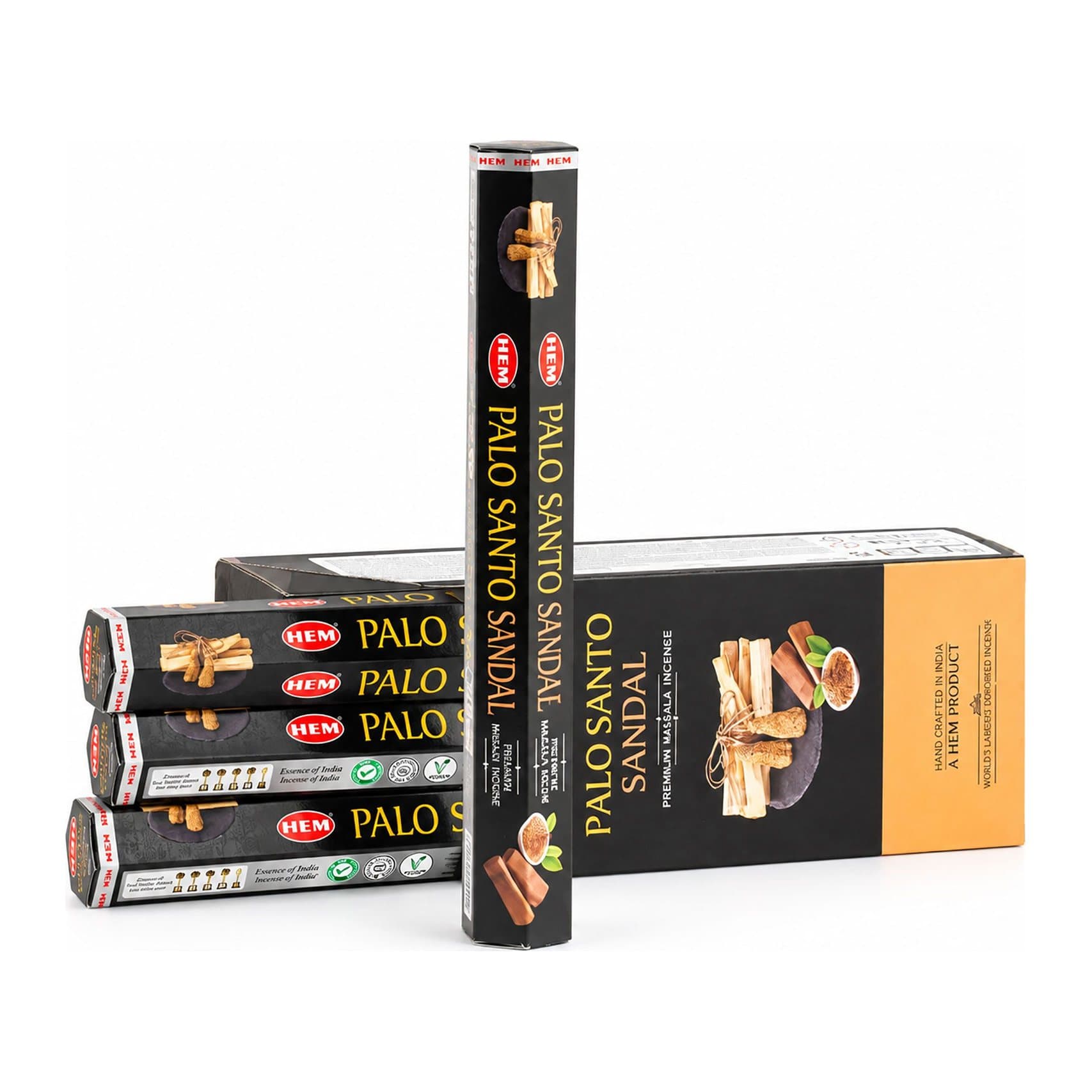 Hexagonal packs of Palo Santo Masala Sandal incense sticks