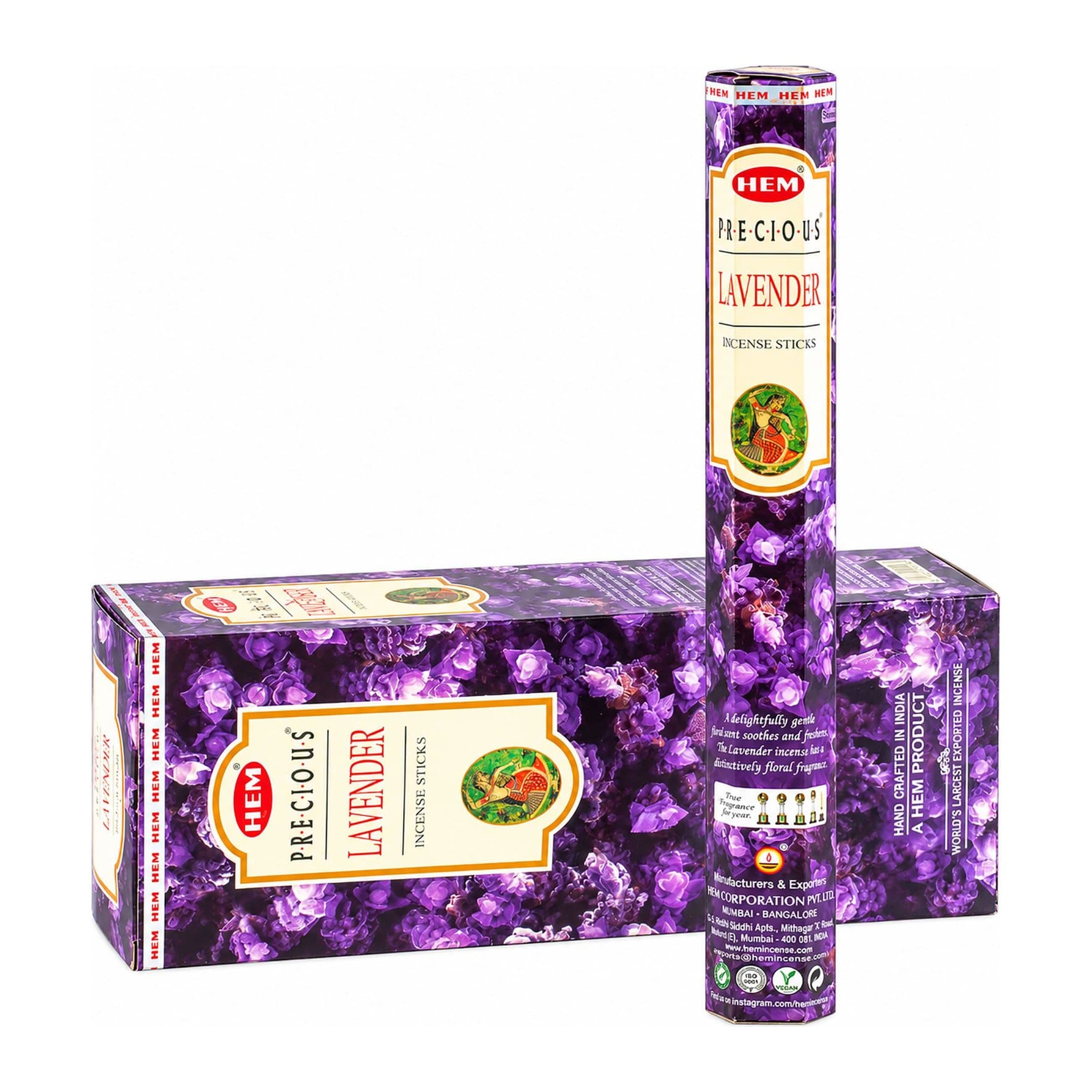 HEM Precious Lavender hexagonal incense sticks