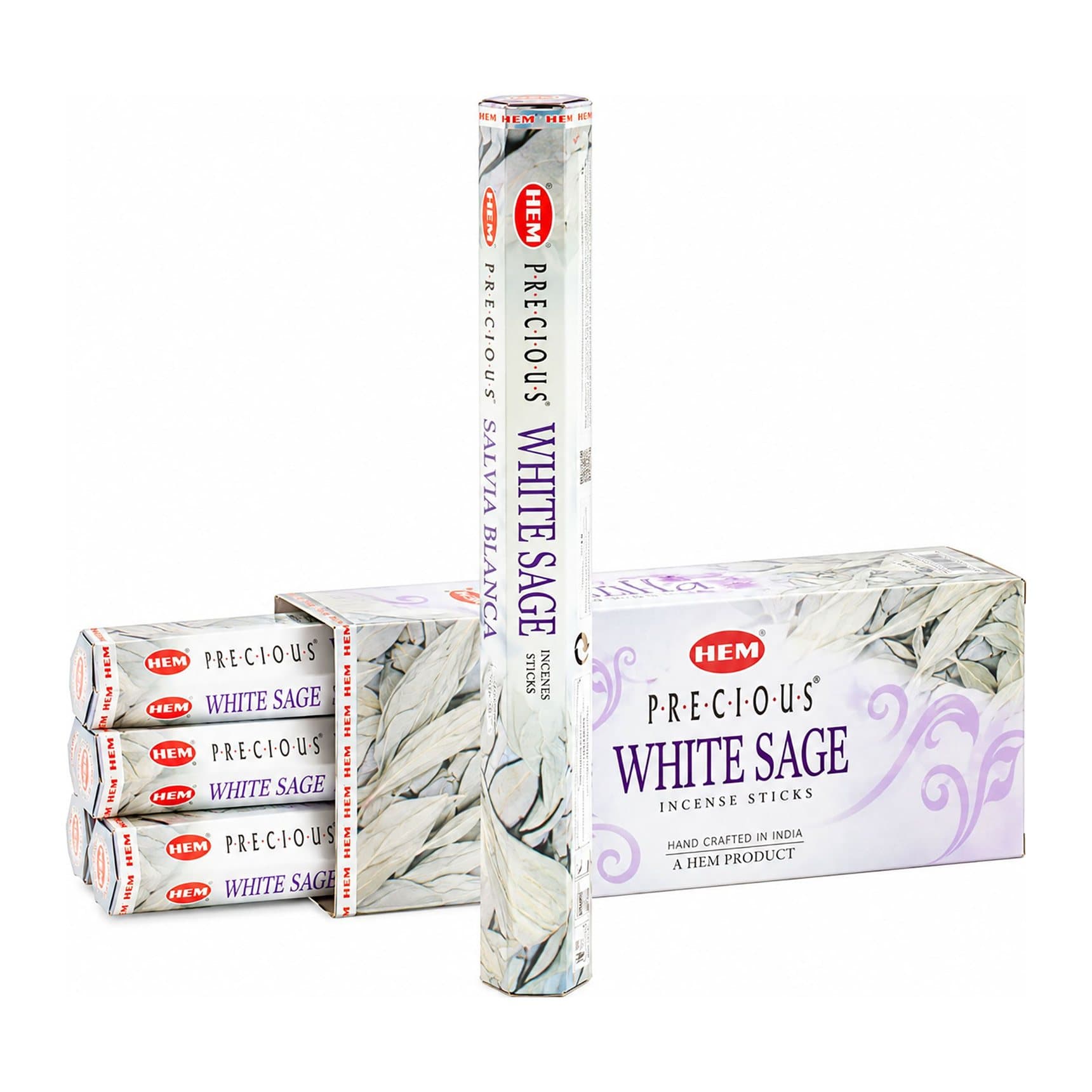 Hexagonal pack of White Sage incense sticks