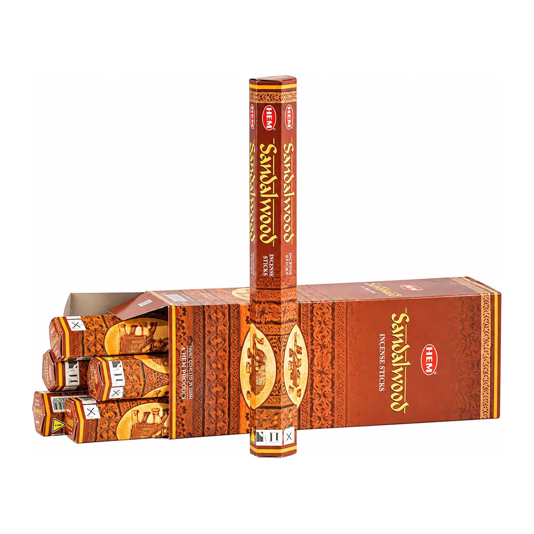 Hexagonal pack of HEM sandalwood incense sticks