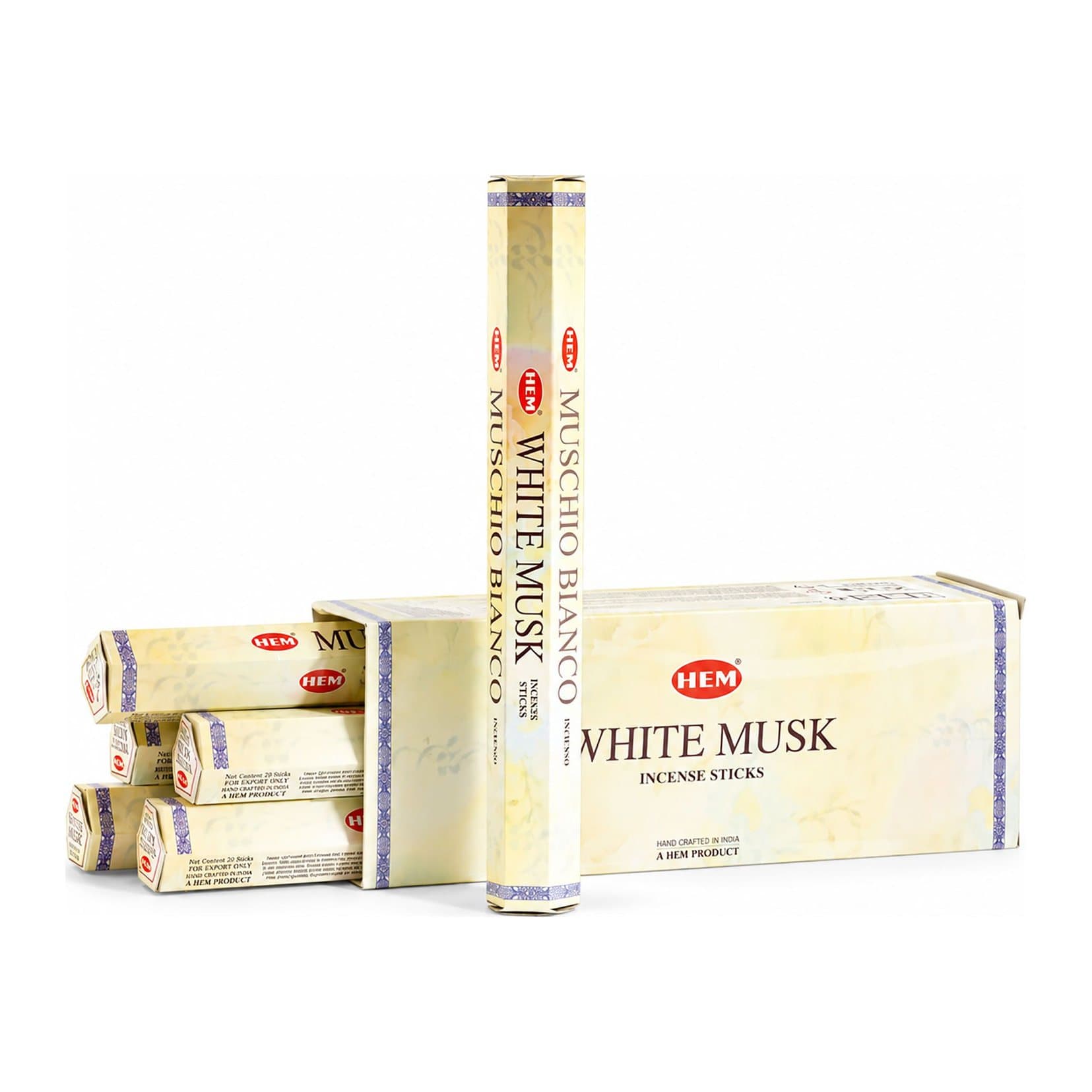 HEM Hexagonal Incense White Musk, pack of 5 hexagonal packs