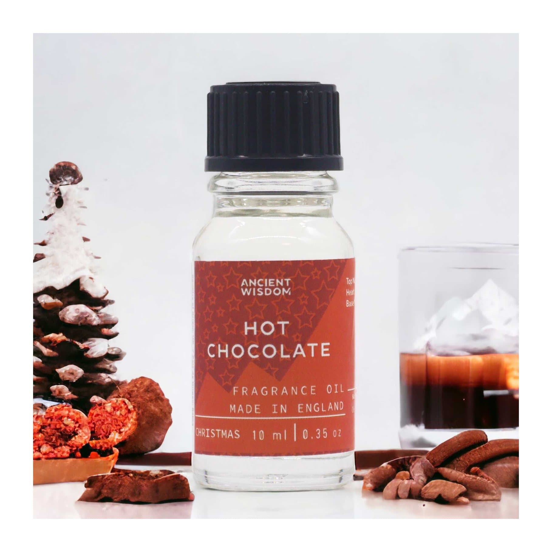 Hot chocolate fragrance oil, pack of 2, 10 ml each