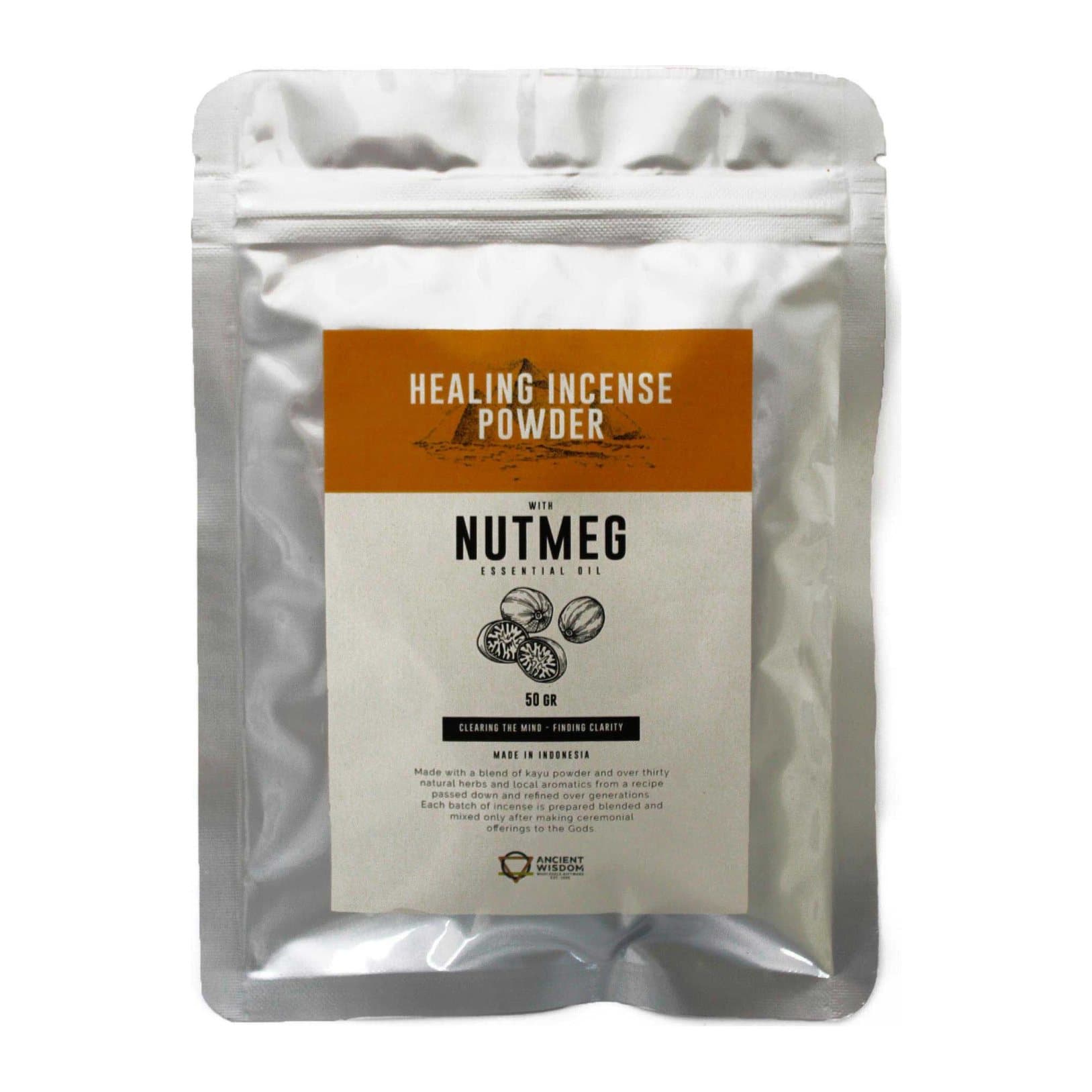 Nutmeg incense powder in two 50 g packs