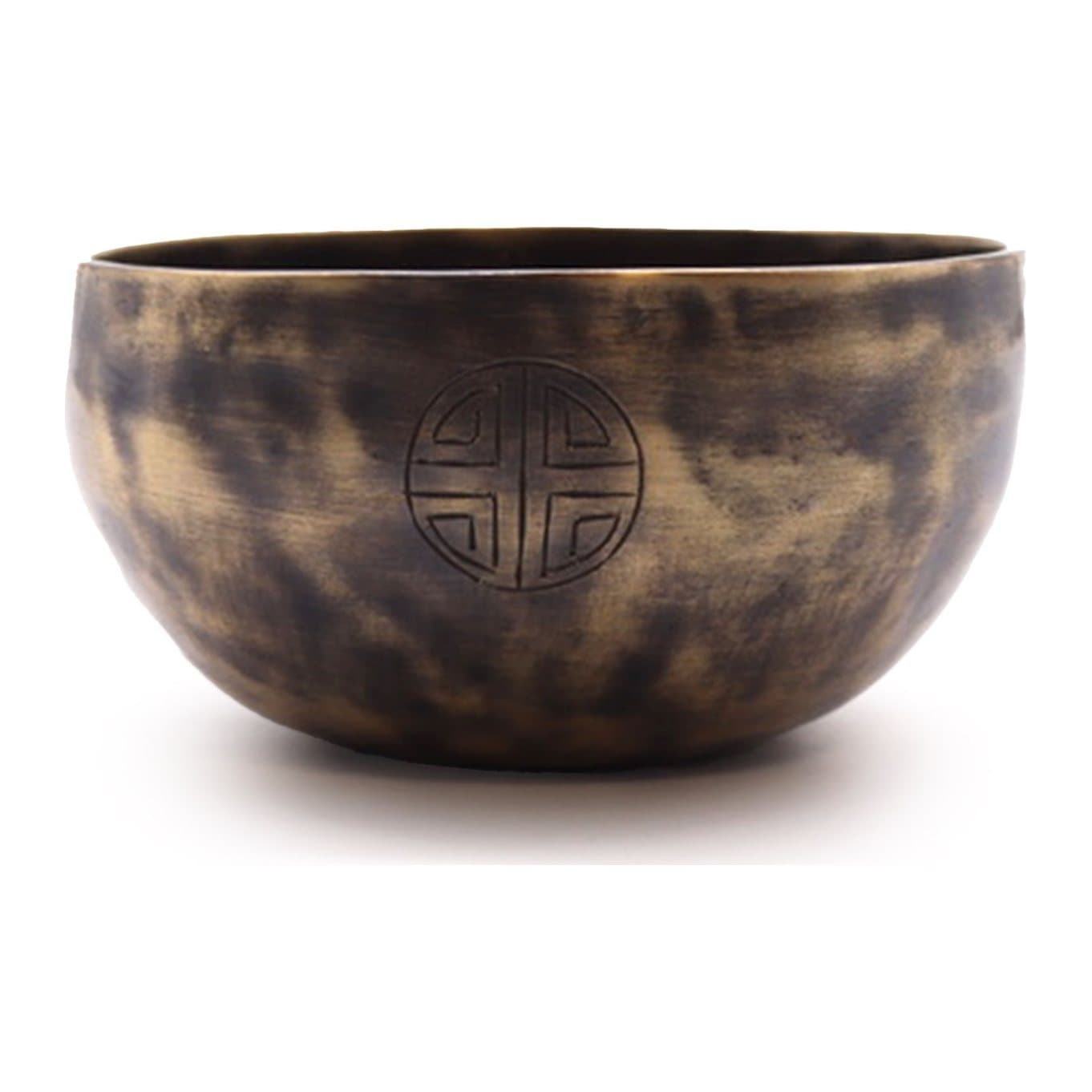 Indian moon phase singing bowl in copper and tin