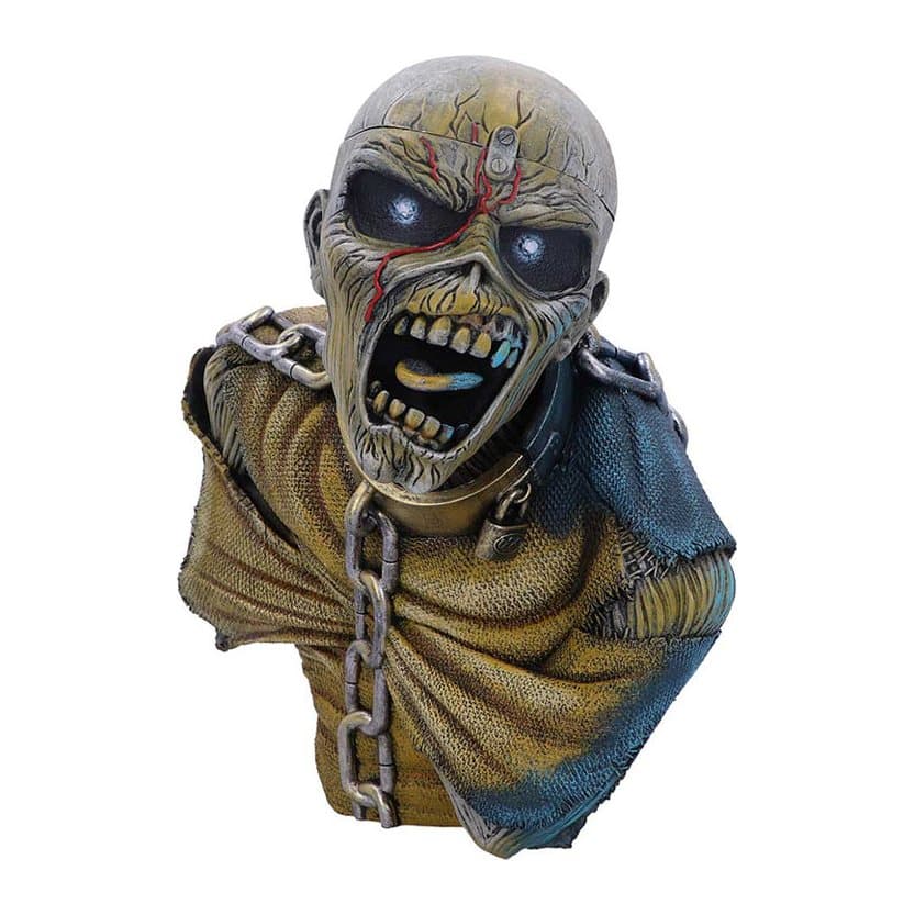 Iron Maiden Piece of Mind Eddie bust in a straitjacket and chains