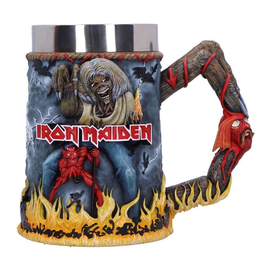Iron Maiden Number of the Beast resin tankard with Eddie artwork