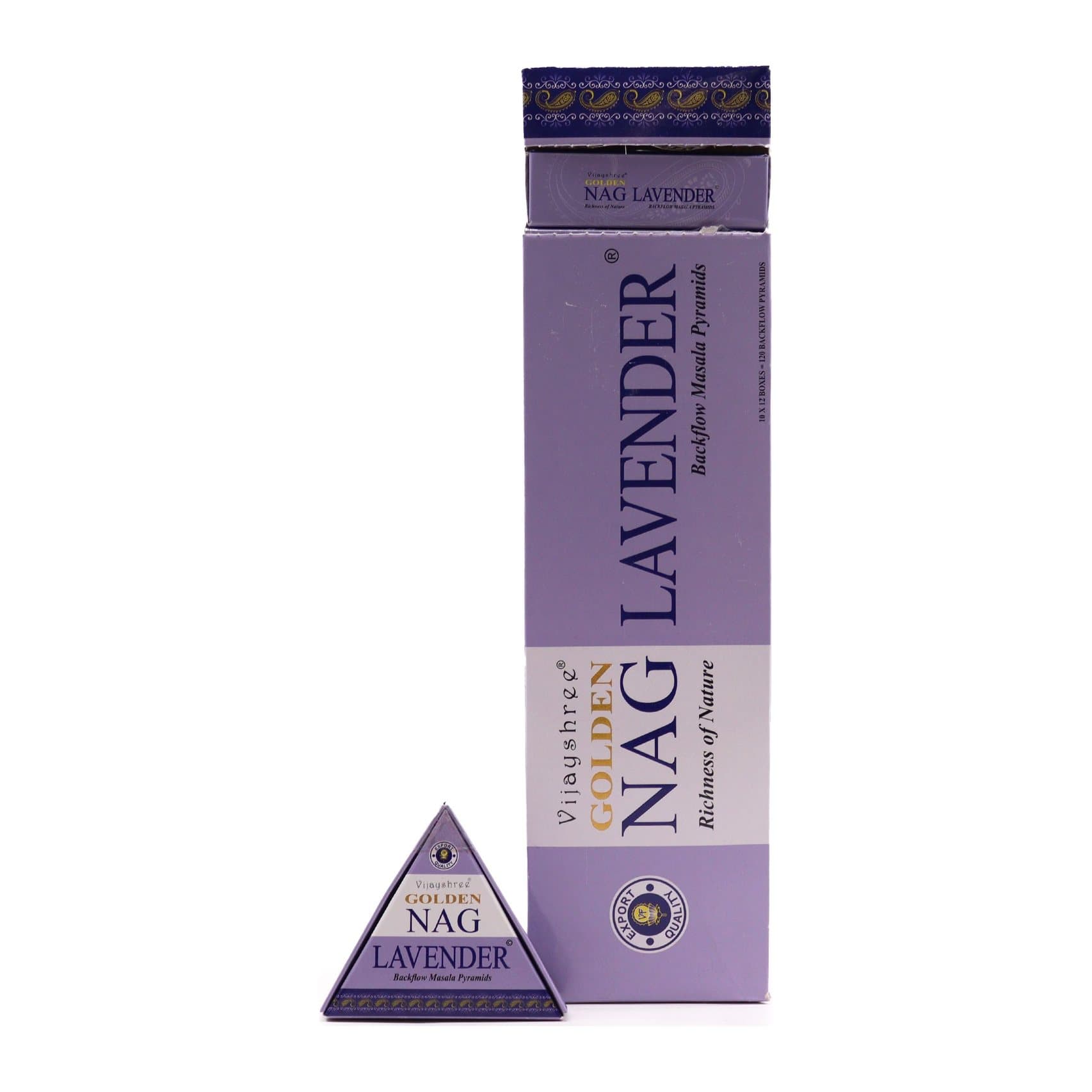 Lavender backflow incense cones, pack of 3