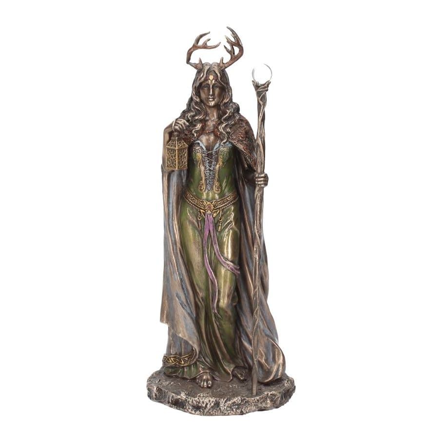 Bronzed resin figurine of the antlered Goddess Elen of the Ways