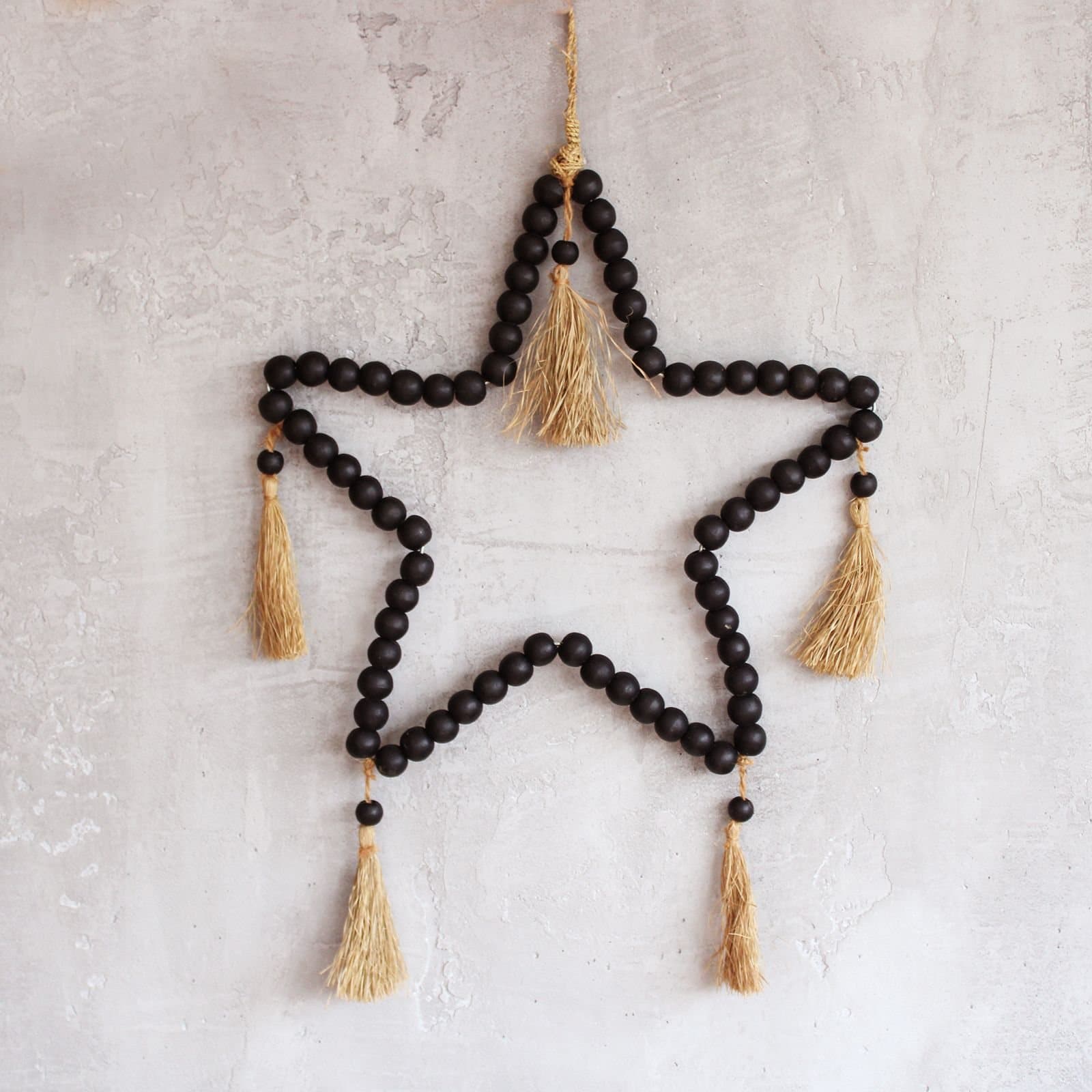 Large beaded star mobile from the Natural Wall Art range