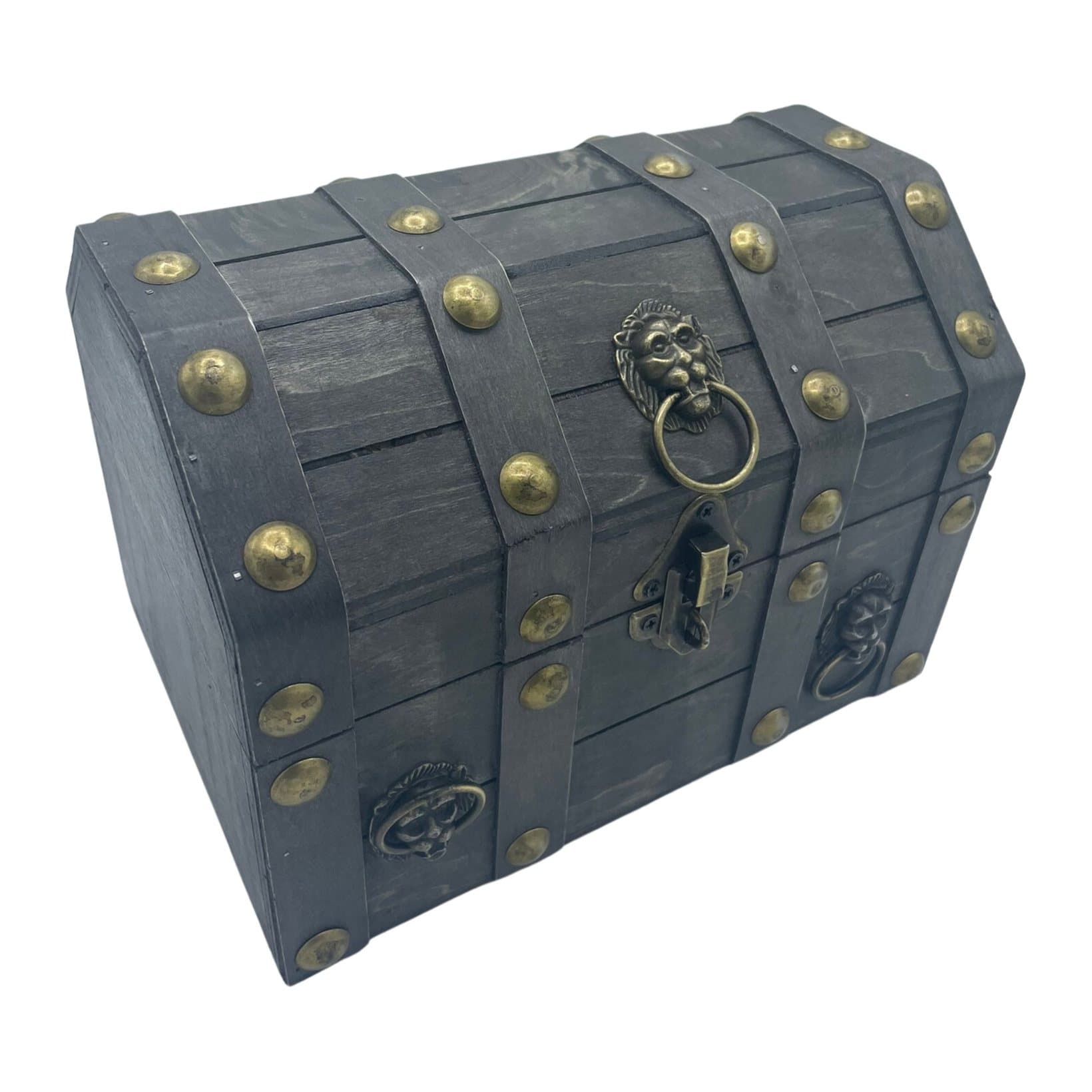 Large vintage style treasure chest in grey or teal