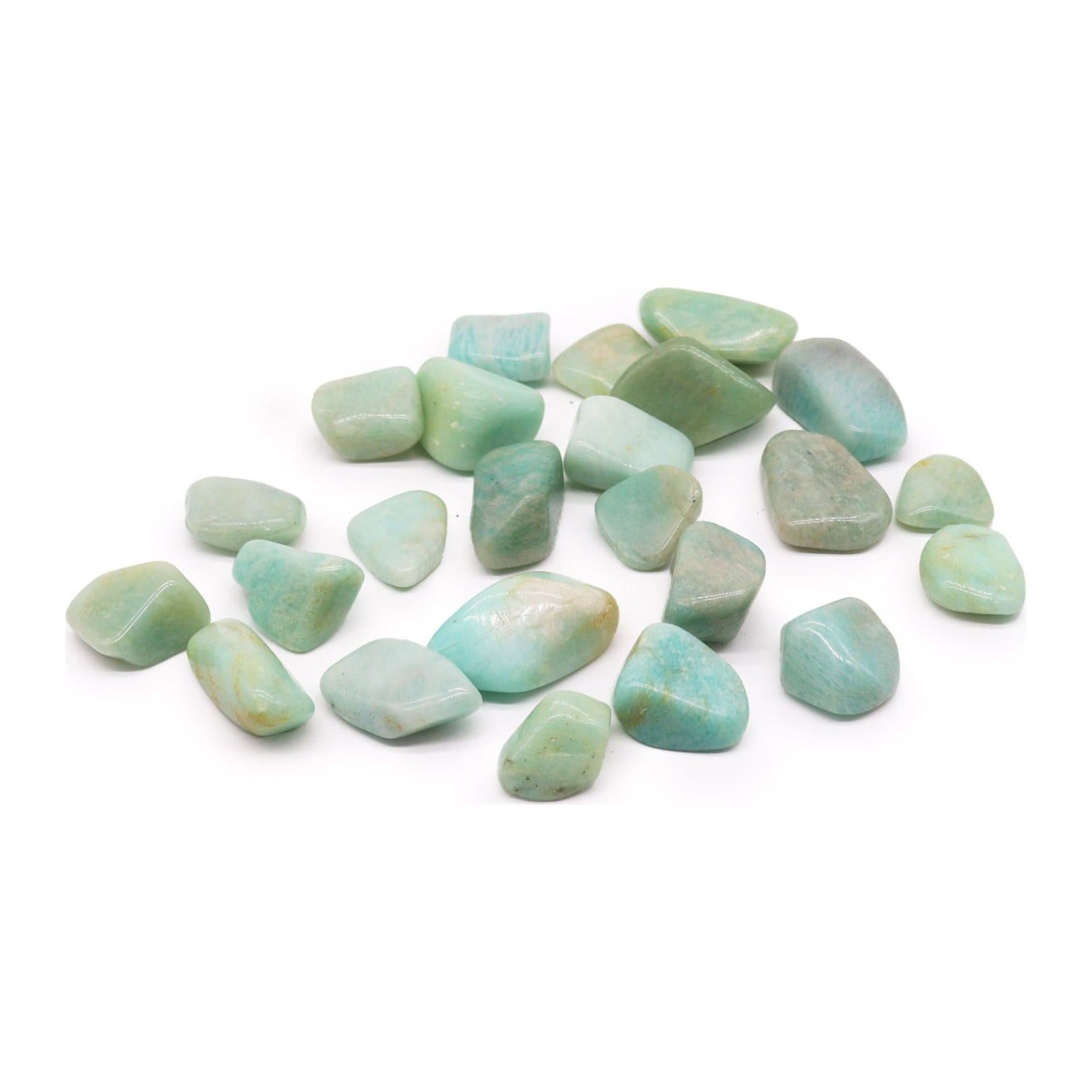 Pack of 24 polished amazonite tumble stones