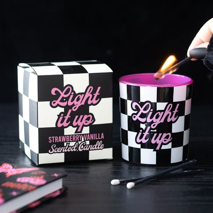 Light It Up checkerboard candle