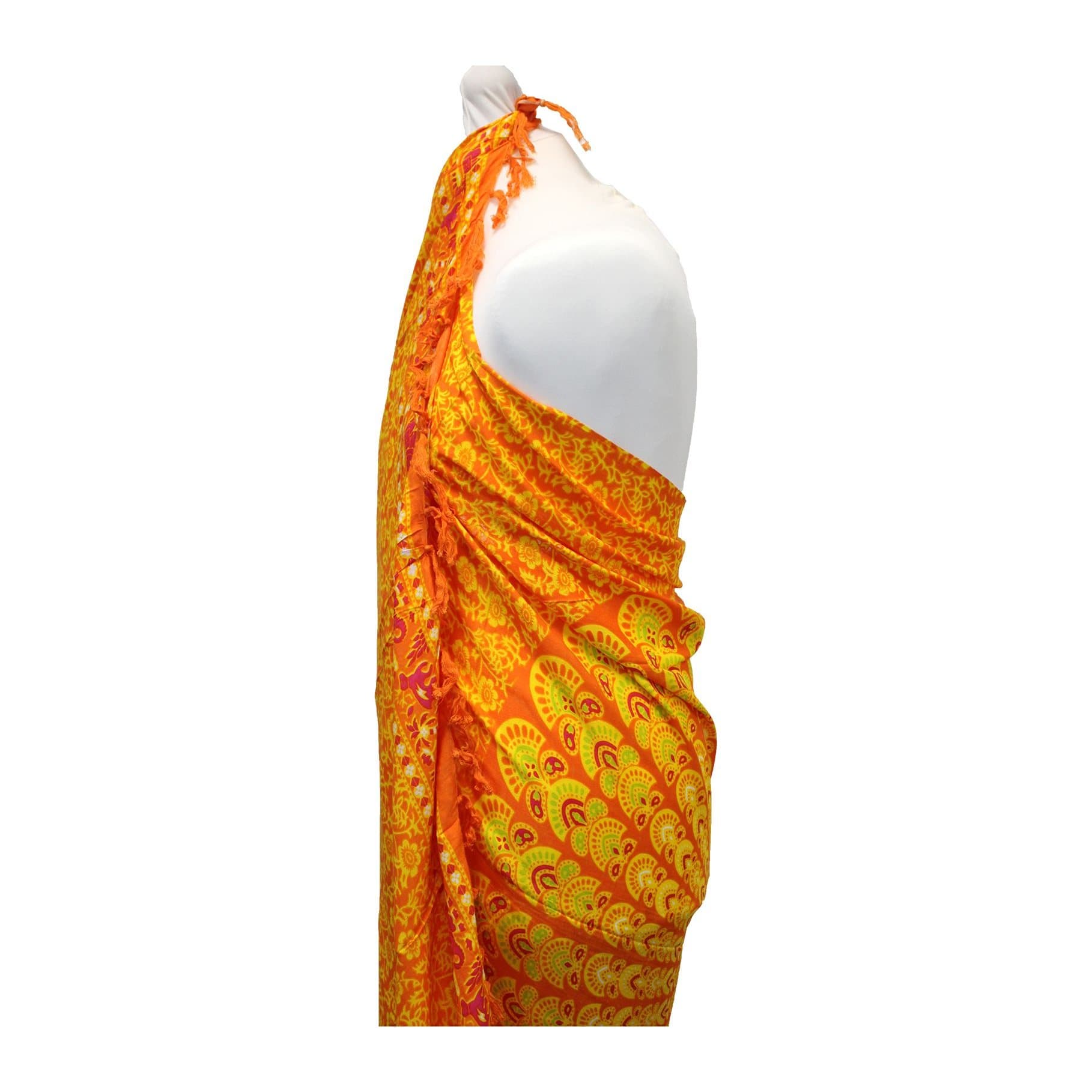 Lime and orange mandala sarong