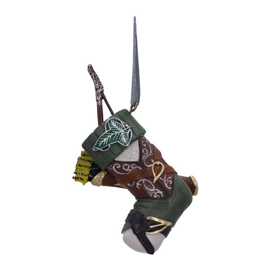 Lord of the Rings Legolas stocking hanging ornament with longbow and arrows
