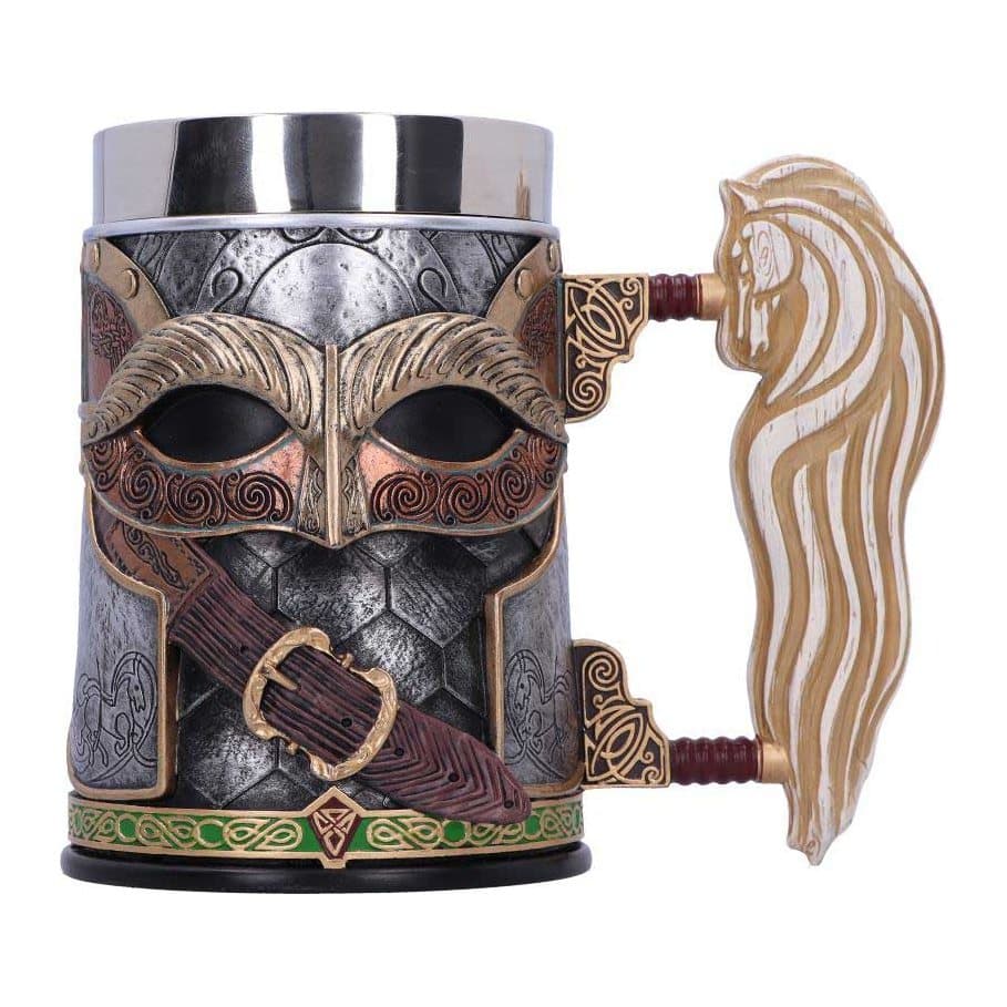 Rohan tankard with a green shield and a white horse handle