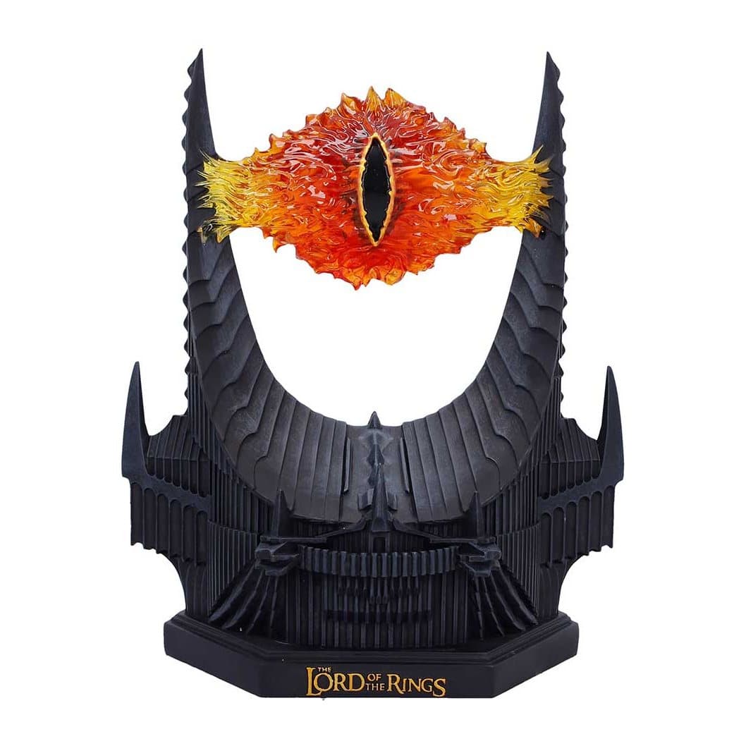 Eye of Sauron lamp: top half of Barad-dur with a fiery orange and yellow eye
