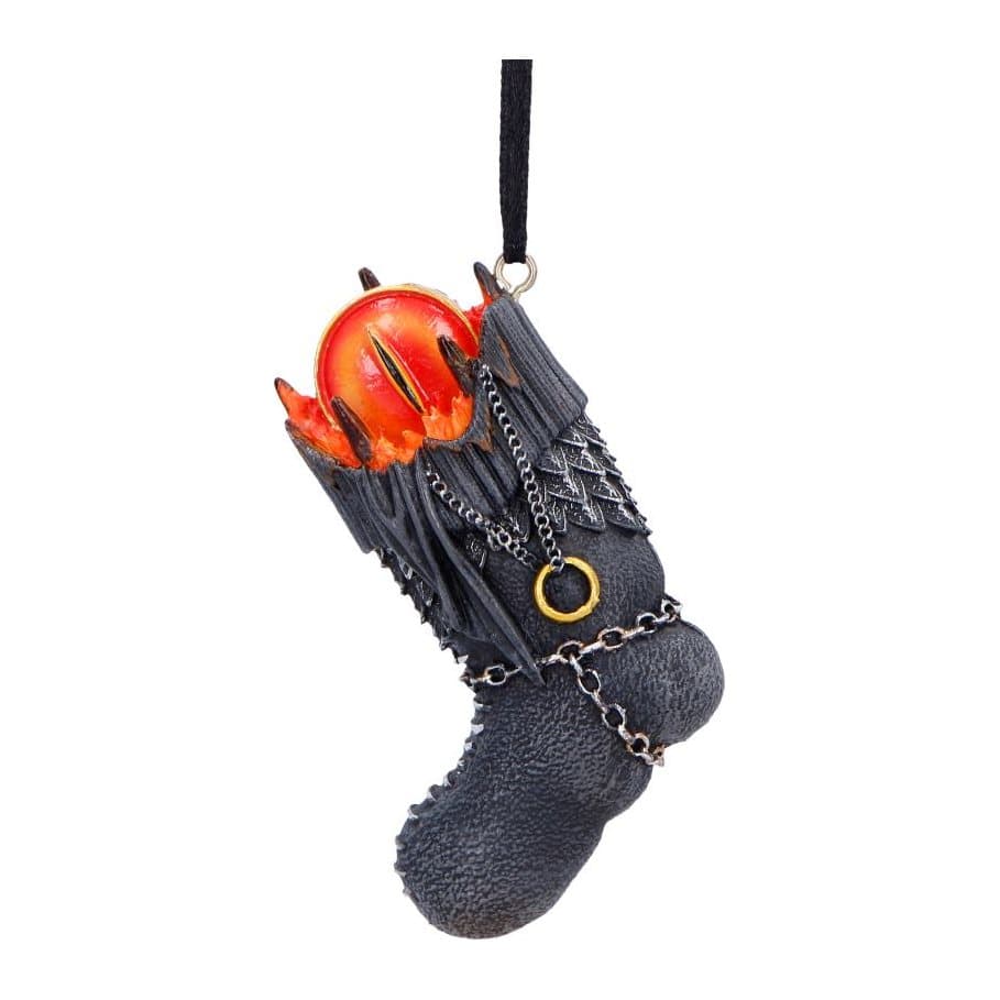 Lord of the Rings Sauron stocking hanging ornament with the eye of Sauron on top