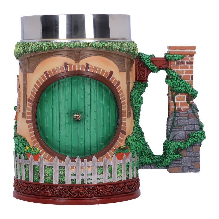Lord of the Rings Shire collectible tankard with a green Shire landscape design