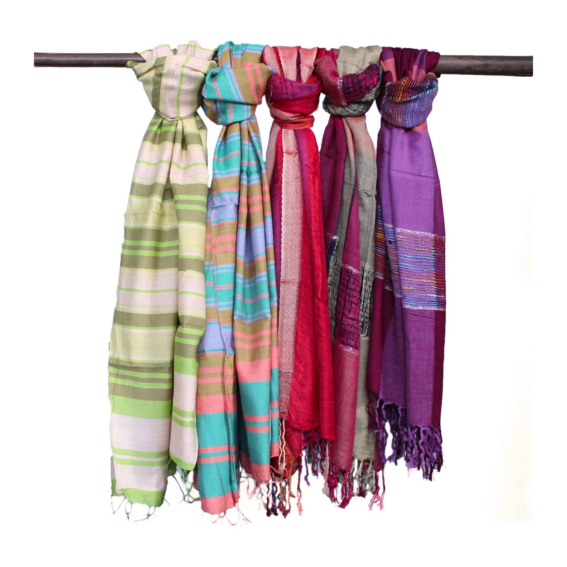 Large Indian boho scarf in random purples
