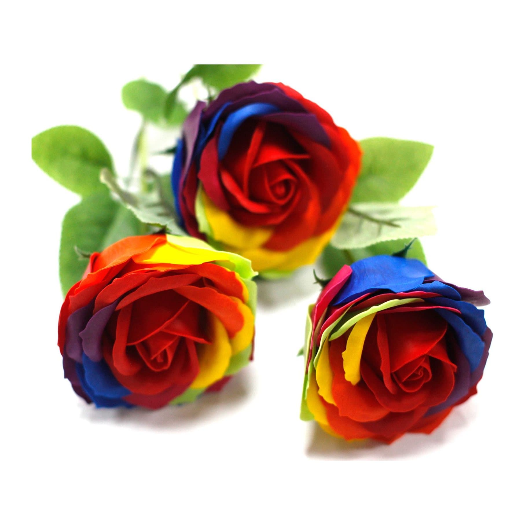 Pack of 2 rainbow soap flowers for the bath