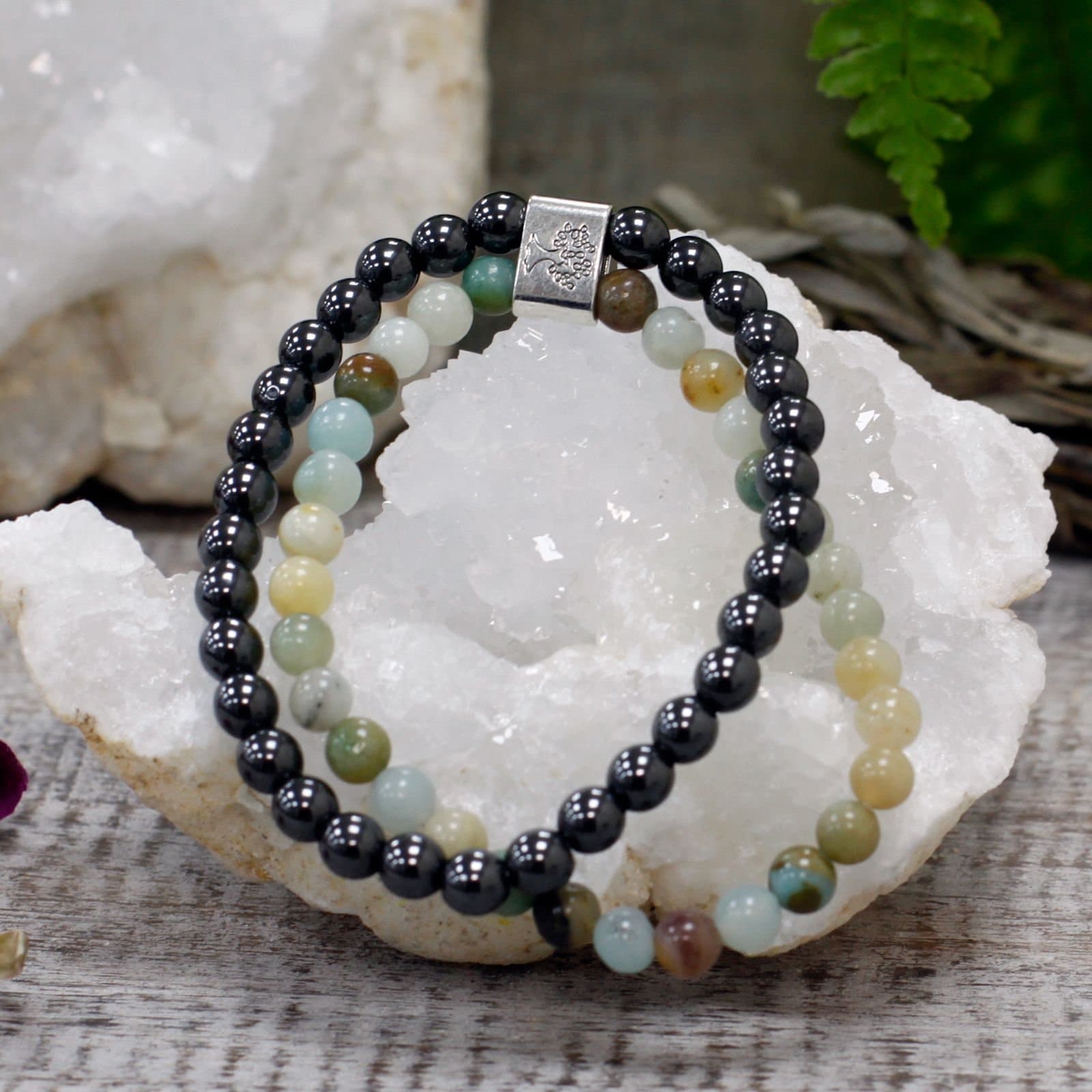 Amazonite magnetic gemstone bracelet