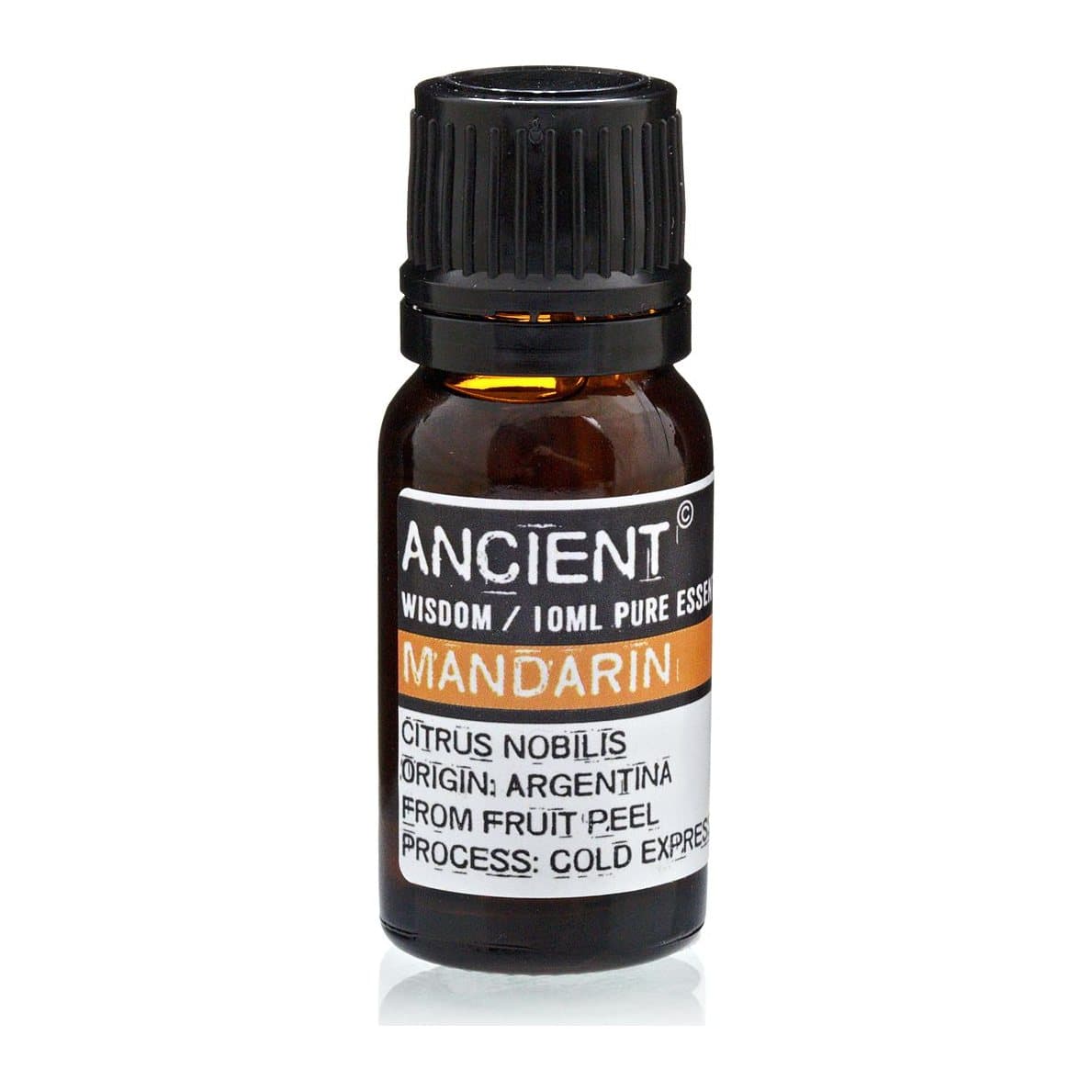 Two 10 ml bottles of golden mandarin essential oil