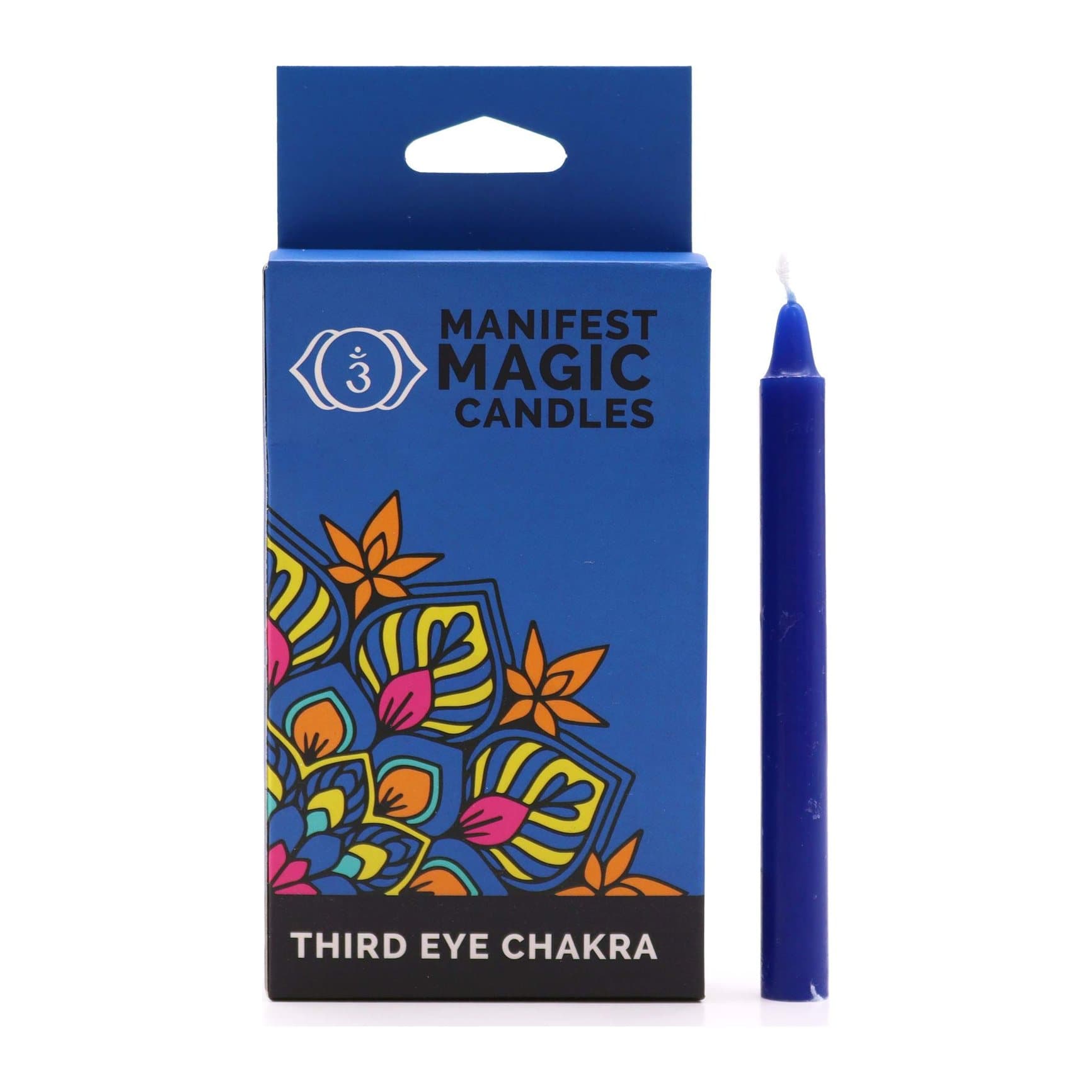 Indigo third eye chakra candles in a pack of 12