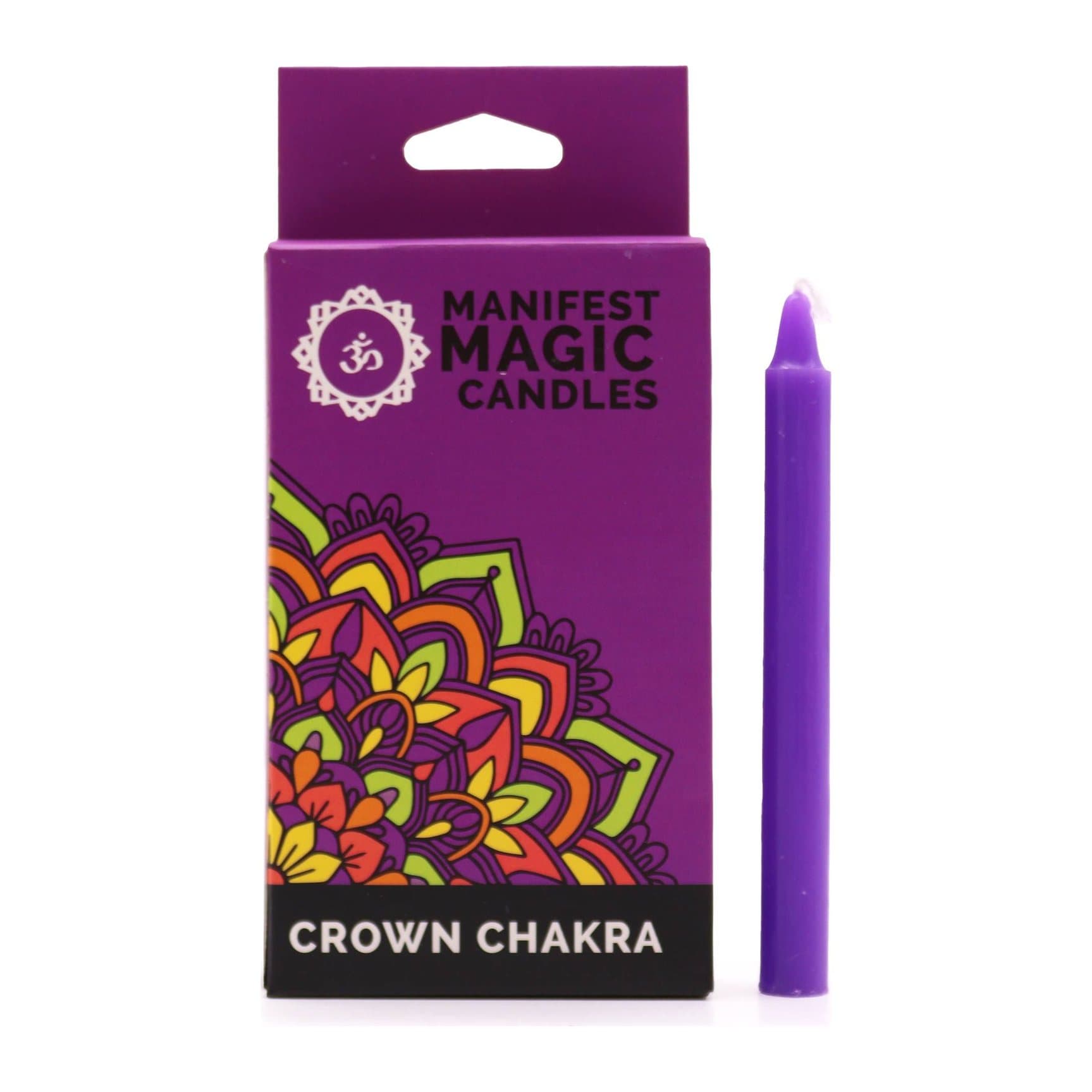 Violet Crown Chakra candles, 12 cm tall