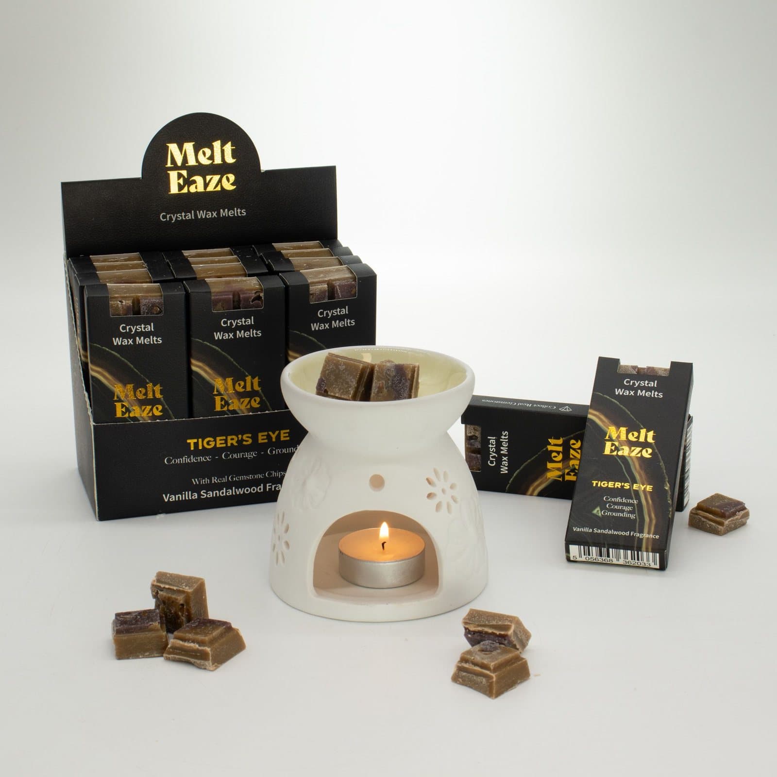 Tigereye Strength vanilla sandalwood wax melts, snap bar