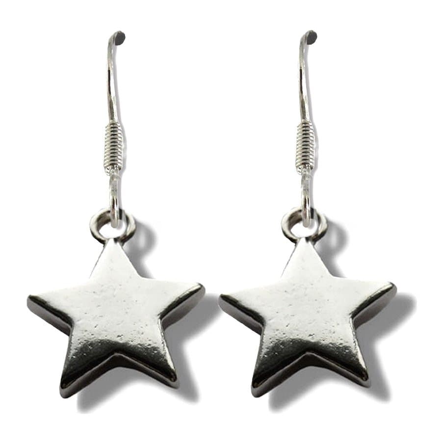 Christmas mini gift hamper with silver star earrings and red foiled chocolate hearts