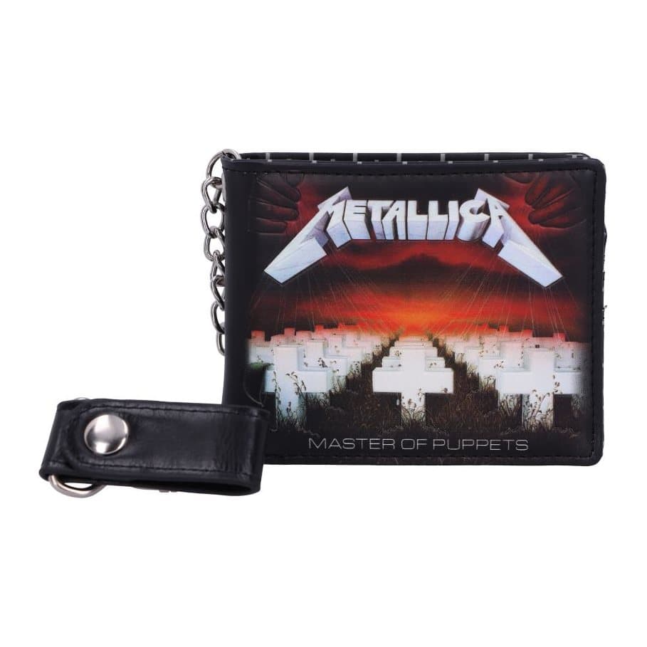 Metallica Master of Puppets album artwork wallet with a chain