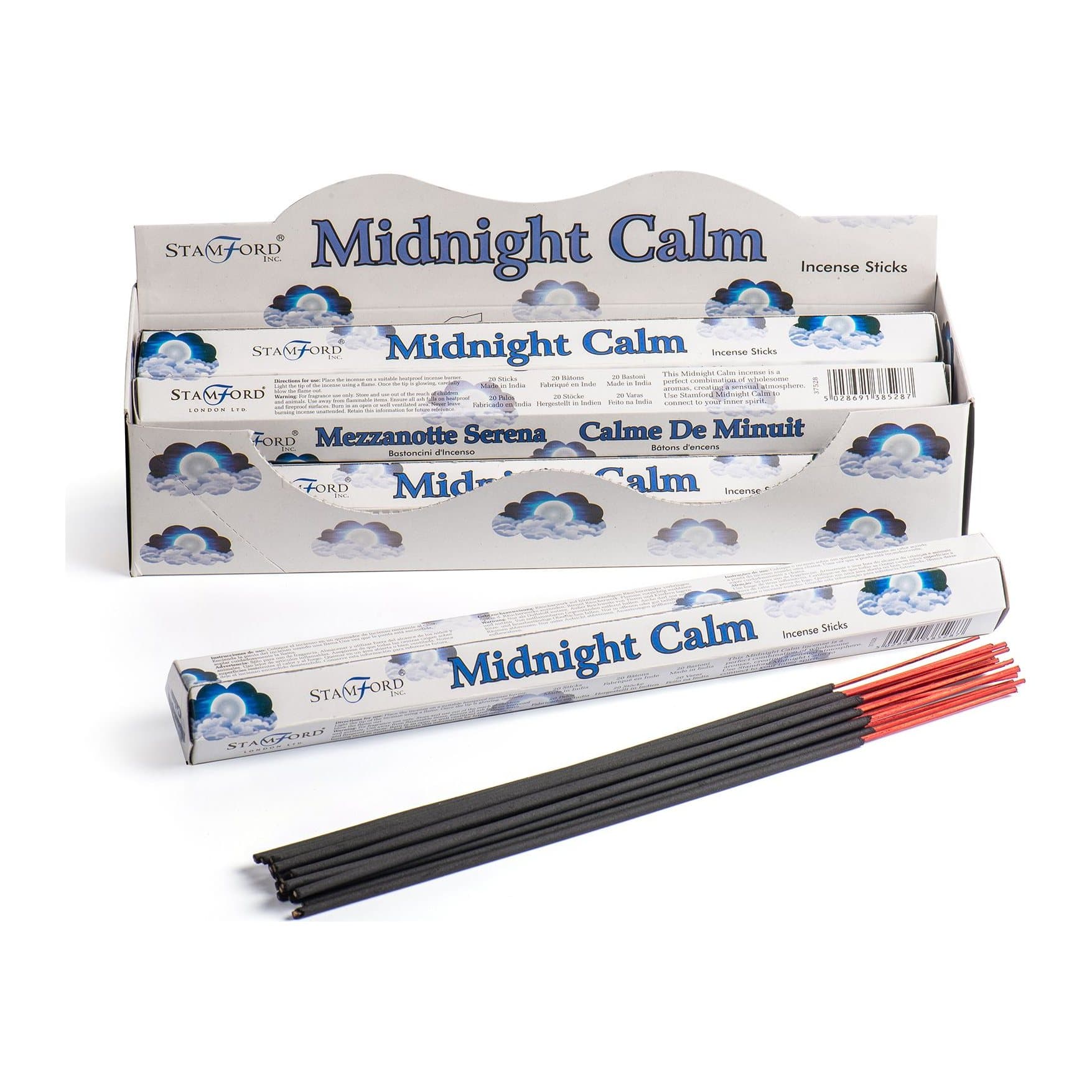 Midnight Calm premium incense, pack of 2, on a bamboo stick