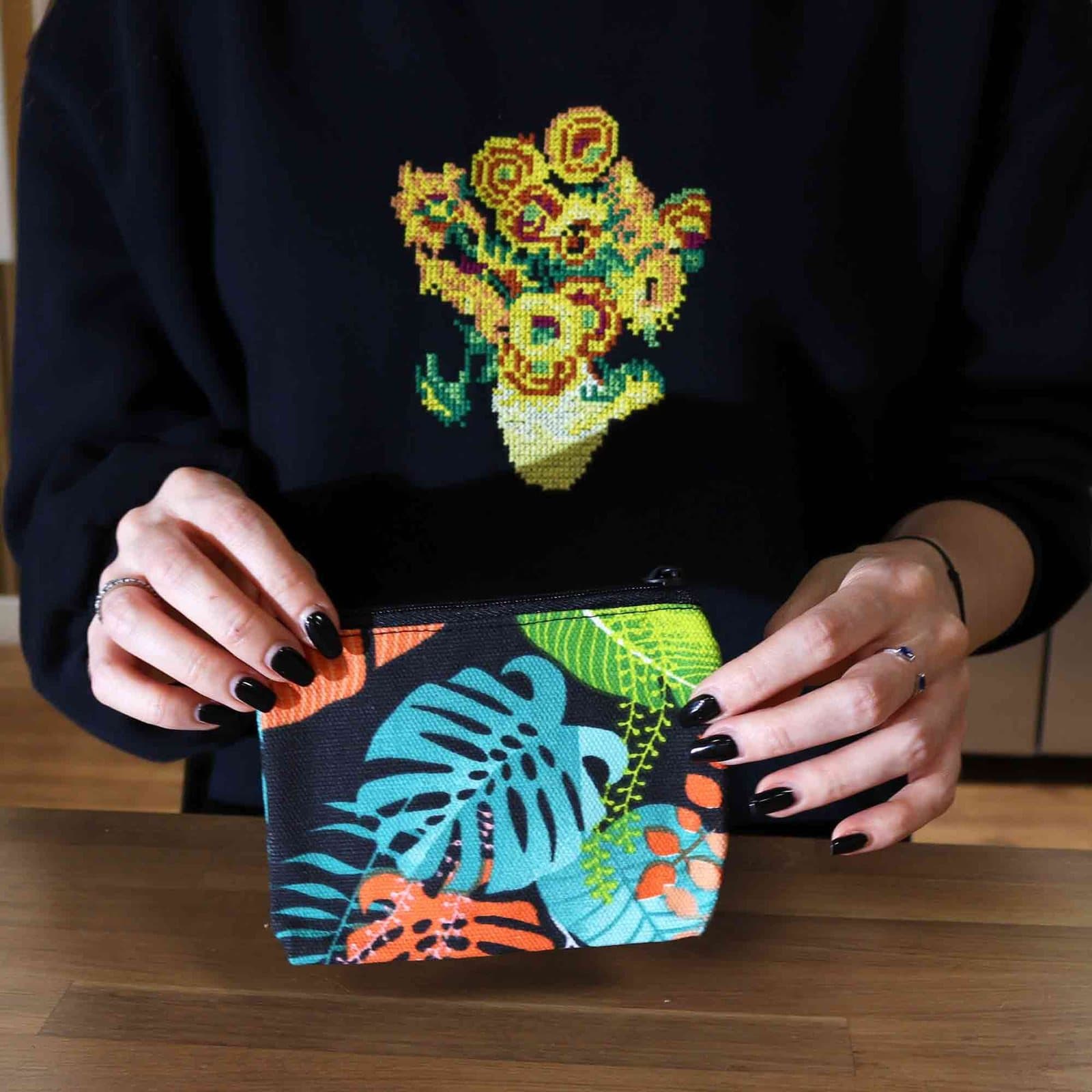 Mini multi purpose pouches in assorted designs, pack of three