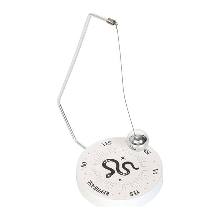 Mystic snake pendulum decision maker in metal with a spherical pendulum