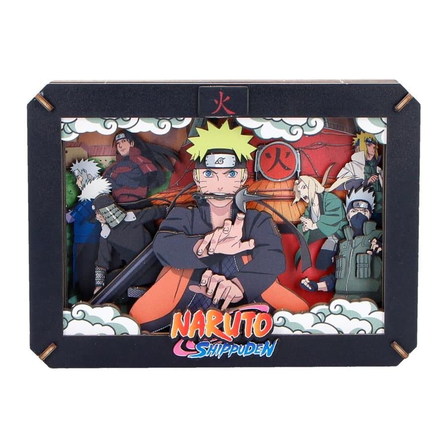 Naruto Hokage wooden theatre scene with Kakashi