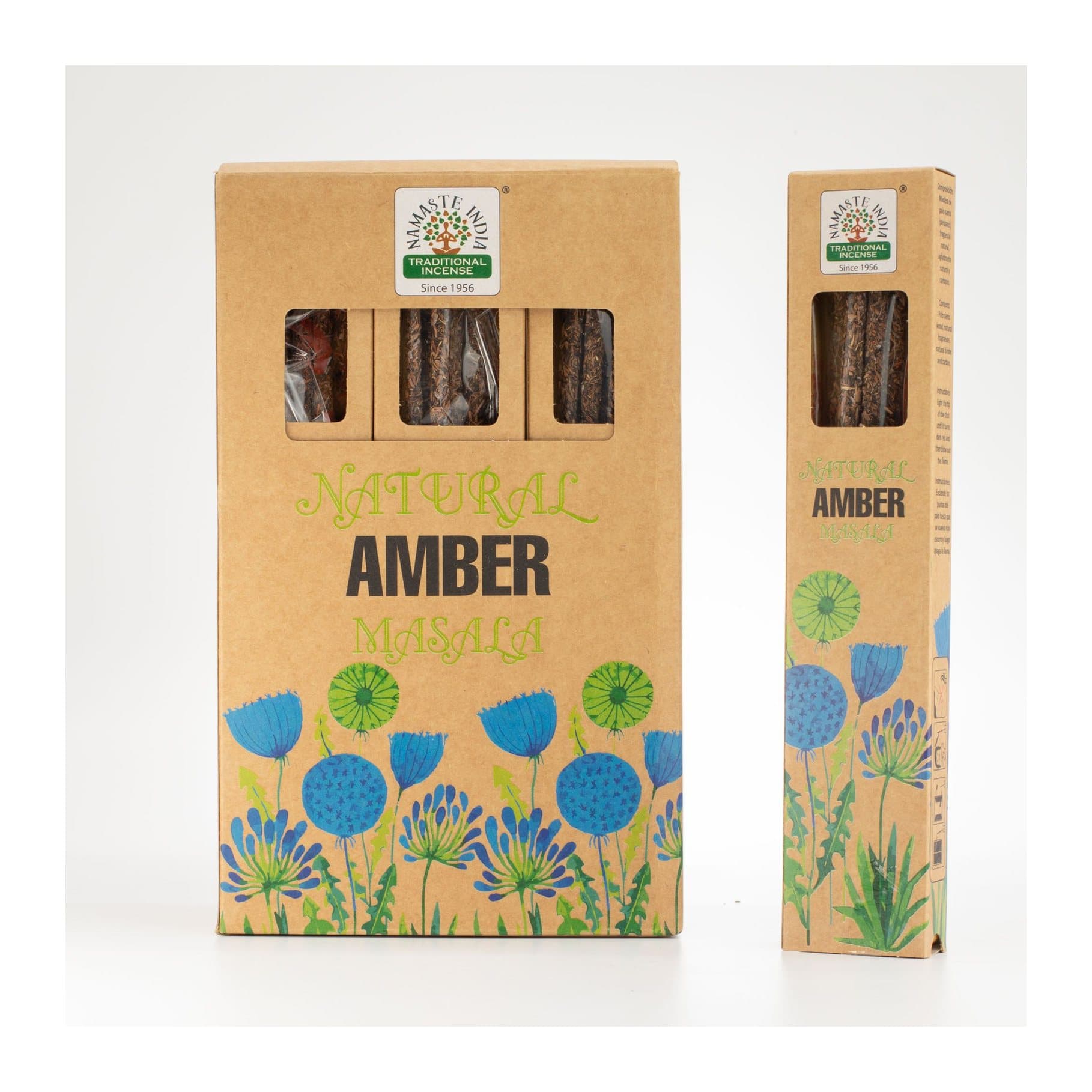 Natural Botanical Masala Incense sticks in amber, pack of 2