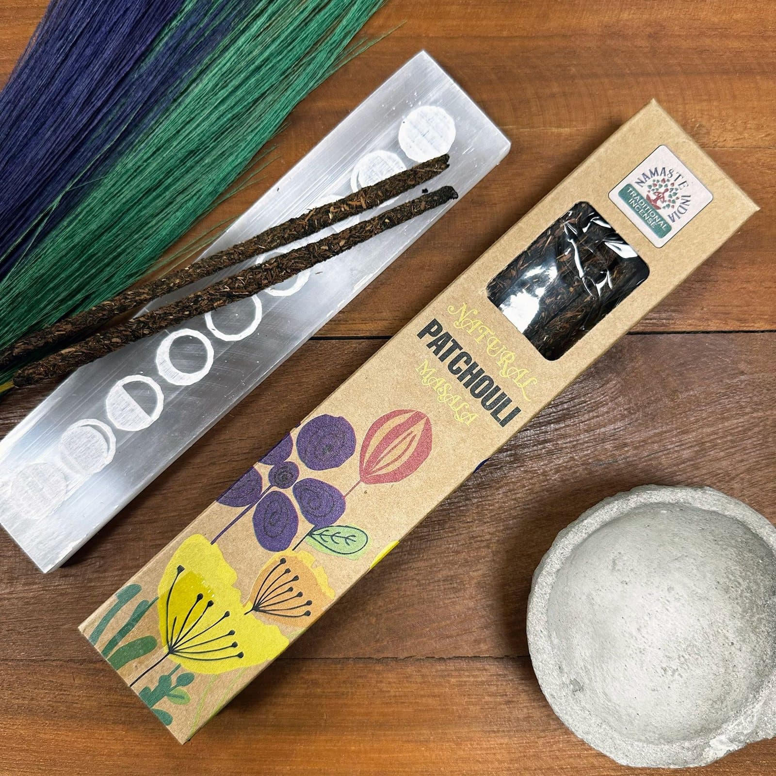 Box of patchouli masala incense sticks, pack of 2