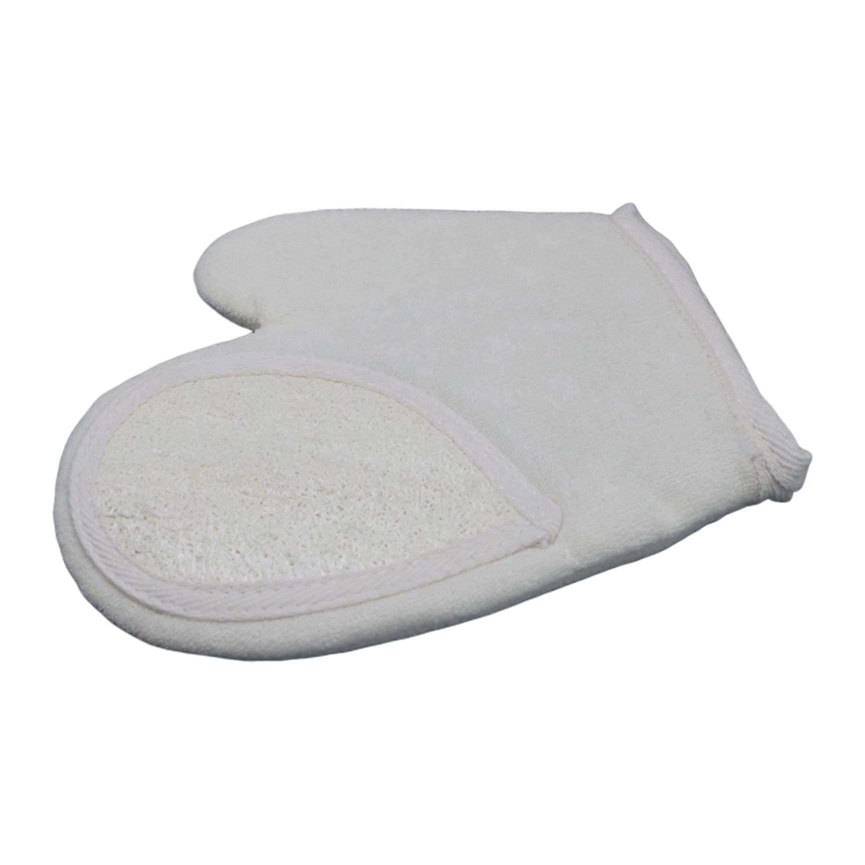 Natural loofah body scrub gloves, pack of 2