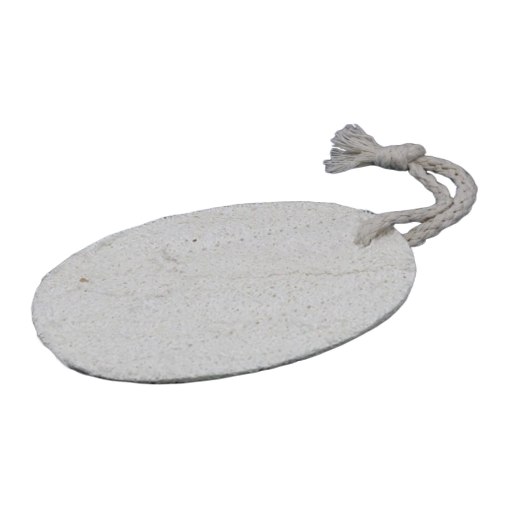 Pack of 2 natural loofah body scrubs in an oval shape