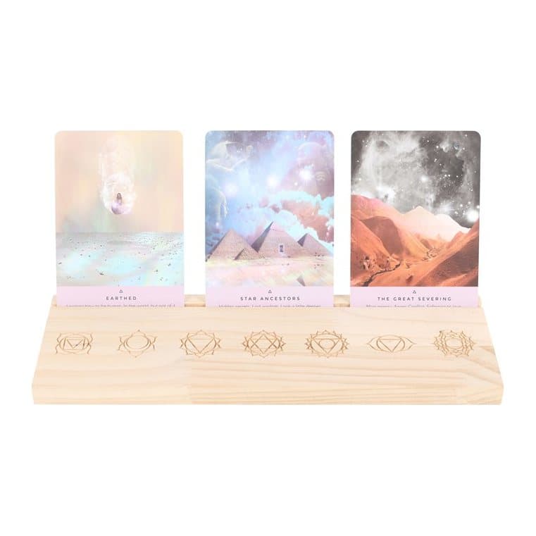 Seven chakras tarot card stand made of iron